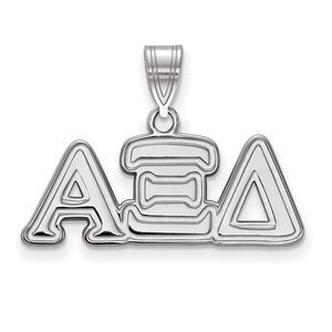 Sterling Silver Alpha Xi Delta Medium Greek Letters Pendant